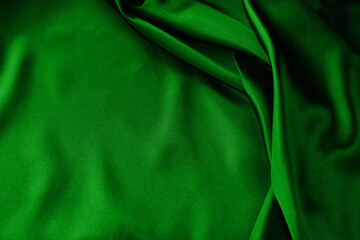 Green silk fabric
