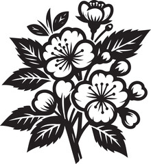 black and white flower