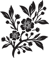 black and white flower