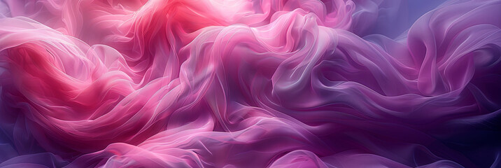 Background of pink and purple fabric with a wave pattern. The colors are vibrant and the fabric appears to be flowing