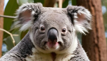 A Koala With Its Ears Flattened Against Its Head  2