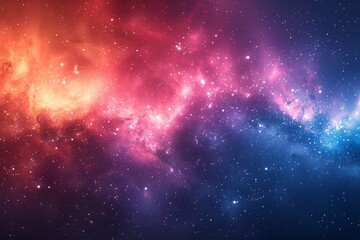 Colorful galaxy with stars are scattered throughout the image - Powered by Adobe