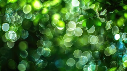 Fresh green. Eco image. Forest bathing. A refreshing image of lush green leaves.