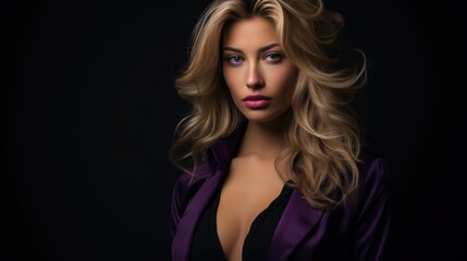 Naklejka premium Glamorous woman with flowing blonde hair