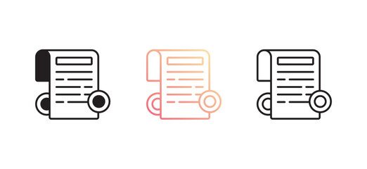 Invoice icon design with white background stock illustration
