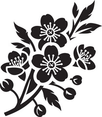 black and white flower
