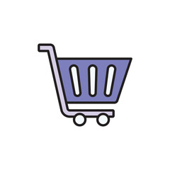 Shopping Cart icon design with white background stock illustration