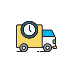 Fast Delivery icon design with white background stock illustration