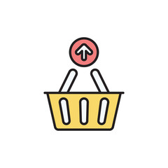 Remove From Cart icon design with white background stock illustration