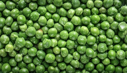 green peas on a dark background, top view. Proper nutrition and healthy vegetables and vitamins.