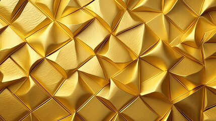 Gold foil paper texture flat background with light reflections - obrazy, fototapety, plakaty
