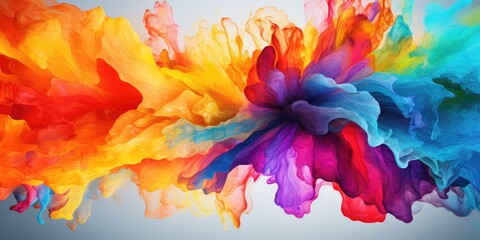 Vibrant abstract paint explosion