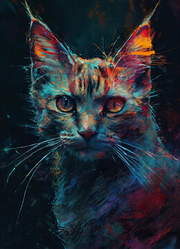 A painting cat