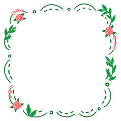 Floral Green Border