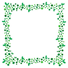 Green Foliage Ornament With Dots