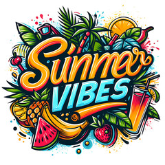 Fototapeta premium Sunshine Splash Summer T-shirt
