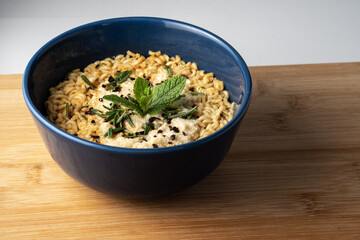 vegetarian soup in a bowl