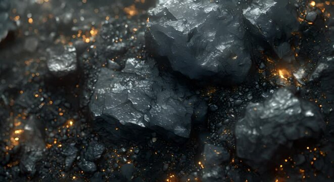 Close-up of nickel ore. Concept Ore Samples, Minerals, Nickel Deposits, Mining Industry, Geological Exploration