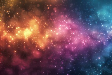 Fototapeta premium Vibrant Galaxy Spectrum with Stunning Sparkles and Colors