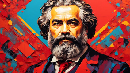 A portrait of Karl Marx