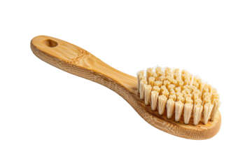 a wooden brush with bristles