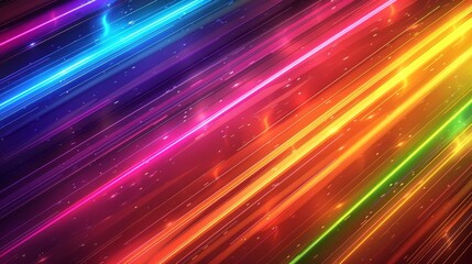 Background with many multicolored lights diagonally