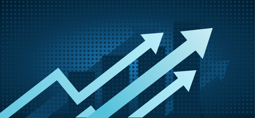 business arrow target direction, arrows, growth chart, financial growth, success illustration, vector background