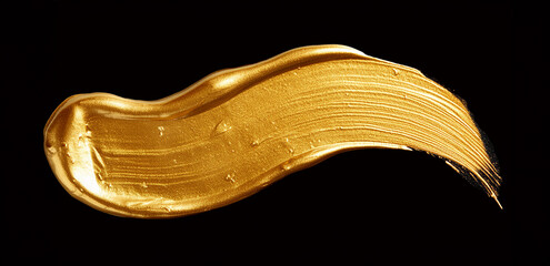 trace of gold paint on a black background	