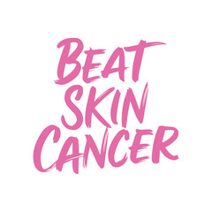 beat skin cancer breast cancer awareness month in October. Realistic pink ribbon symbol. Vector illustration.