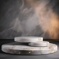 luxury colourful tropical marble elegant Platform podium background shapes and curtains Geometric product show