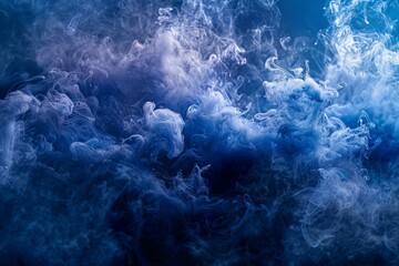 Ethereal Blue Smoke Clouds in Dynamic Abstract Movement