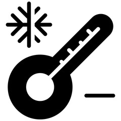cold temperature solid icon