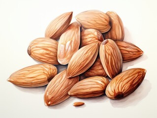 Fototapeta premium A pile of almonds.