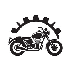 motocrafted logos, motorcycle logos,  motorcycle repairing logos, motorcycle black and white logos png