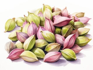 Cardamom watercolor style isolated on white background