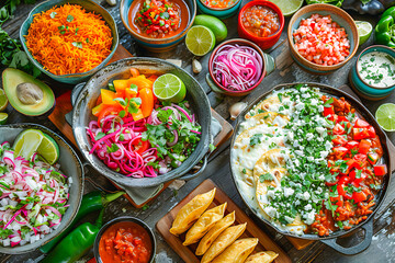 Vibrant array of traditional mexican dishes, perfect for food enthusiasts