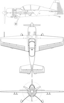 Yakovlev Yak-54 3-view-svg vector file.jpg