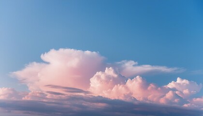 blue sky with pink clouds abstract backdrop for wallpaper