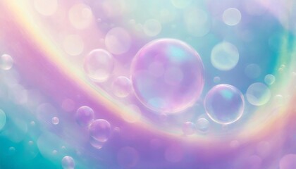 iridescent colorful abstract background with bubbles fluid texture pastel tones curvy wavy good...