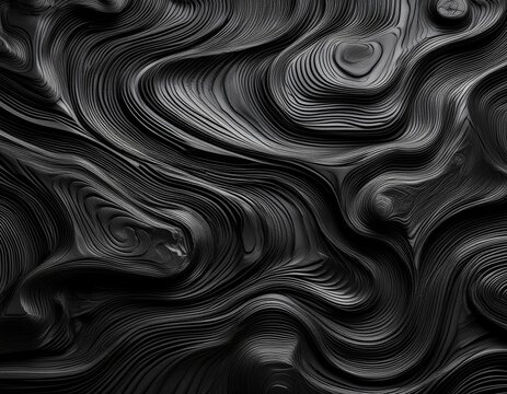 Monochromatic Black Wood Texture - Digital Art Background