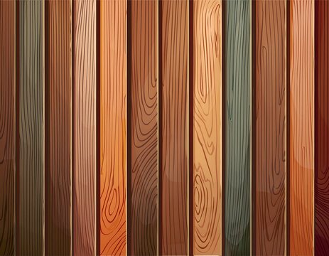 Vector Wood Texture: Detailed Wooden Planks Background