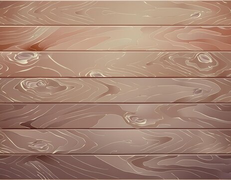 Vector Wood Planks Background with Realistic Grain Texture