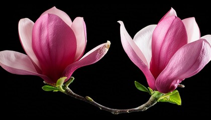 flower of magnolia isolated on transparent background cutout