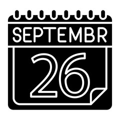 September Icon Design For Personal And Commercial Use.