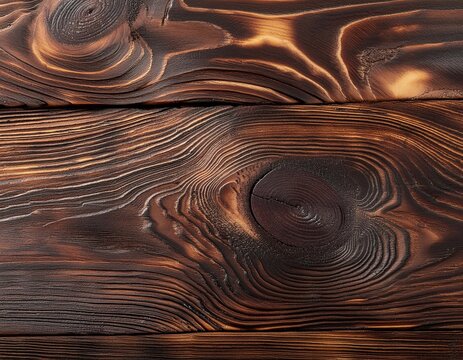 Rustic Burned Wooden Texture Background