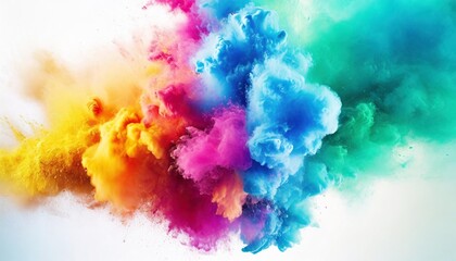 abstract clouds of color smoke colorful texture background colored fluid powder explosion with...