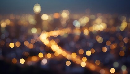defocused blur of city lights at night abstract
