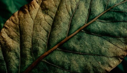 macro photography of a leaf texture