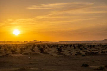 sunset in the desert Morocco 
