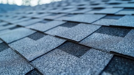 Shingles texture - close up view of asphalt roofing shingles